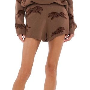 Show me your mumu boardwalk shorts jumping cheetah knit